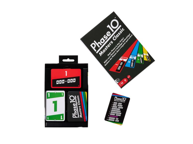 Mattel Spiele Kartenspiel Phase 10 Masters Classic Familienspiel