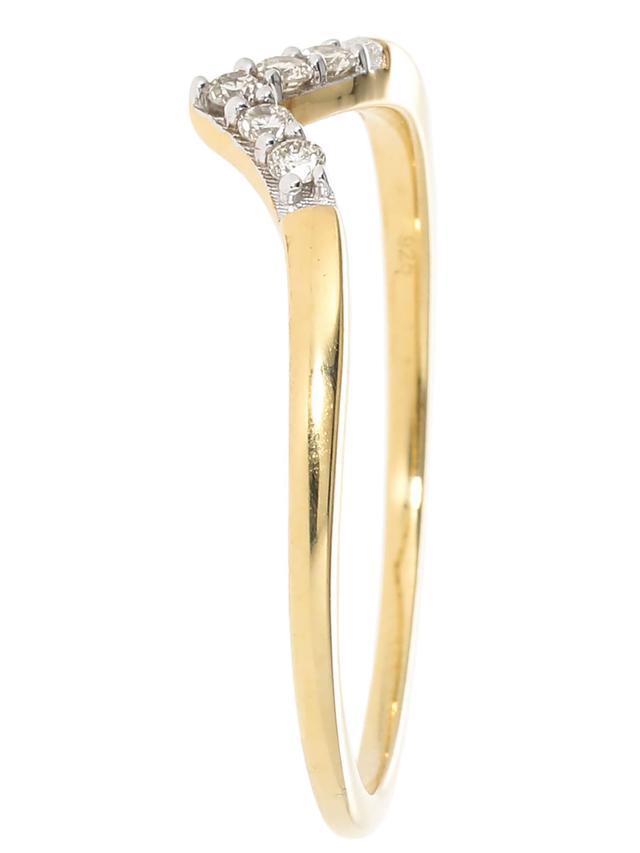 Design-Ring, 5 Brillanten, 0,08 ct., Silber 925