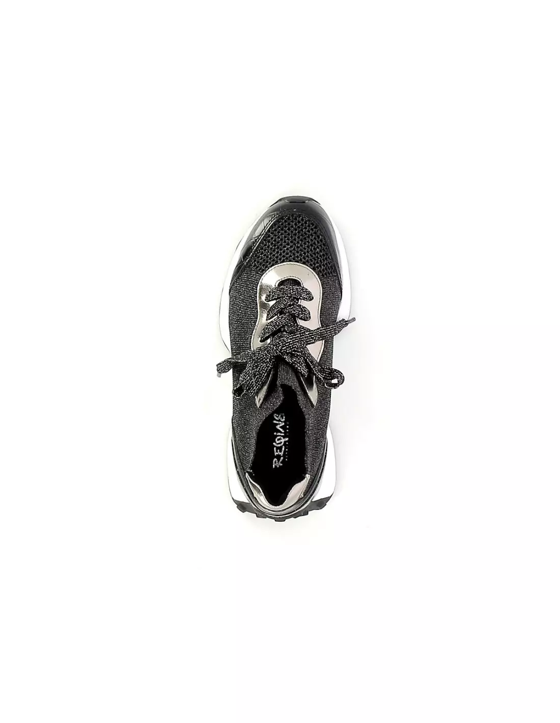 REQINS IMPALA CROCHET LAME - Baskets Noir