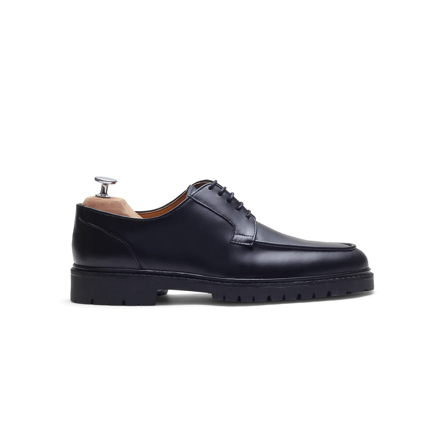 Canet-Derby en cuir noir
