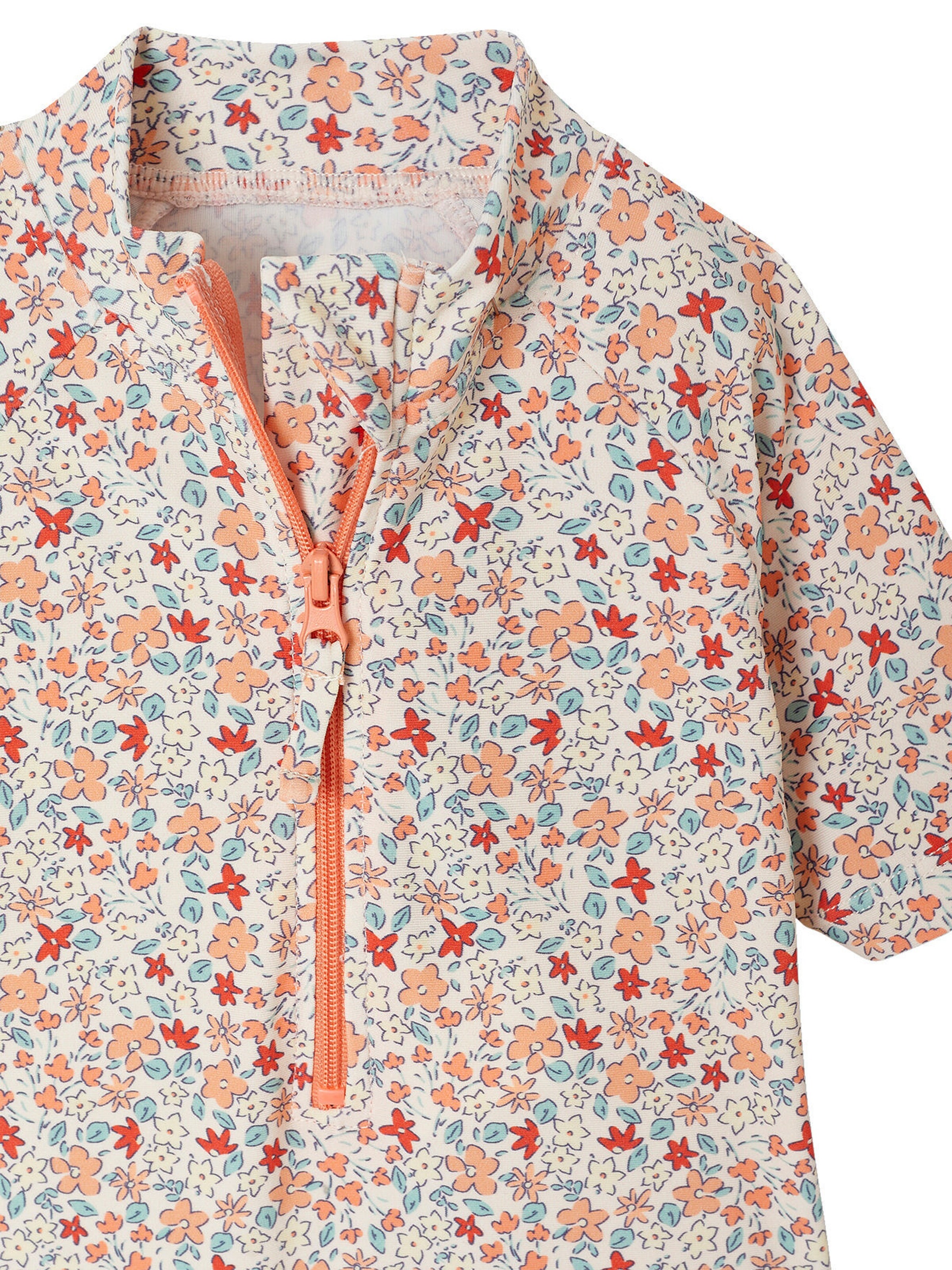 Vertbaudet Baby UV-Overall mit Schwimmwindel koralle