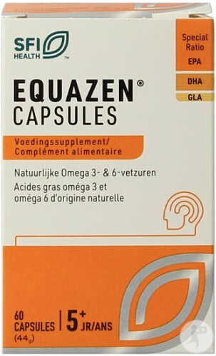 Equazen Gélules Oméga 3 & 6 Acides Gras Complément Alimentaire 60 Gélules
