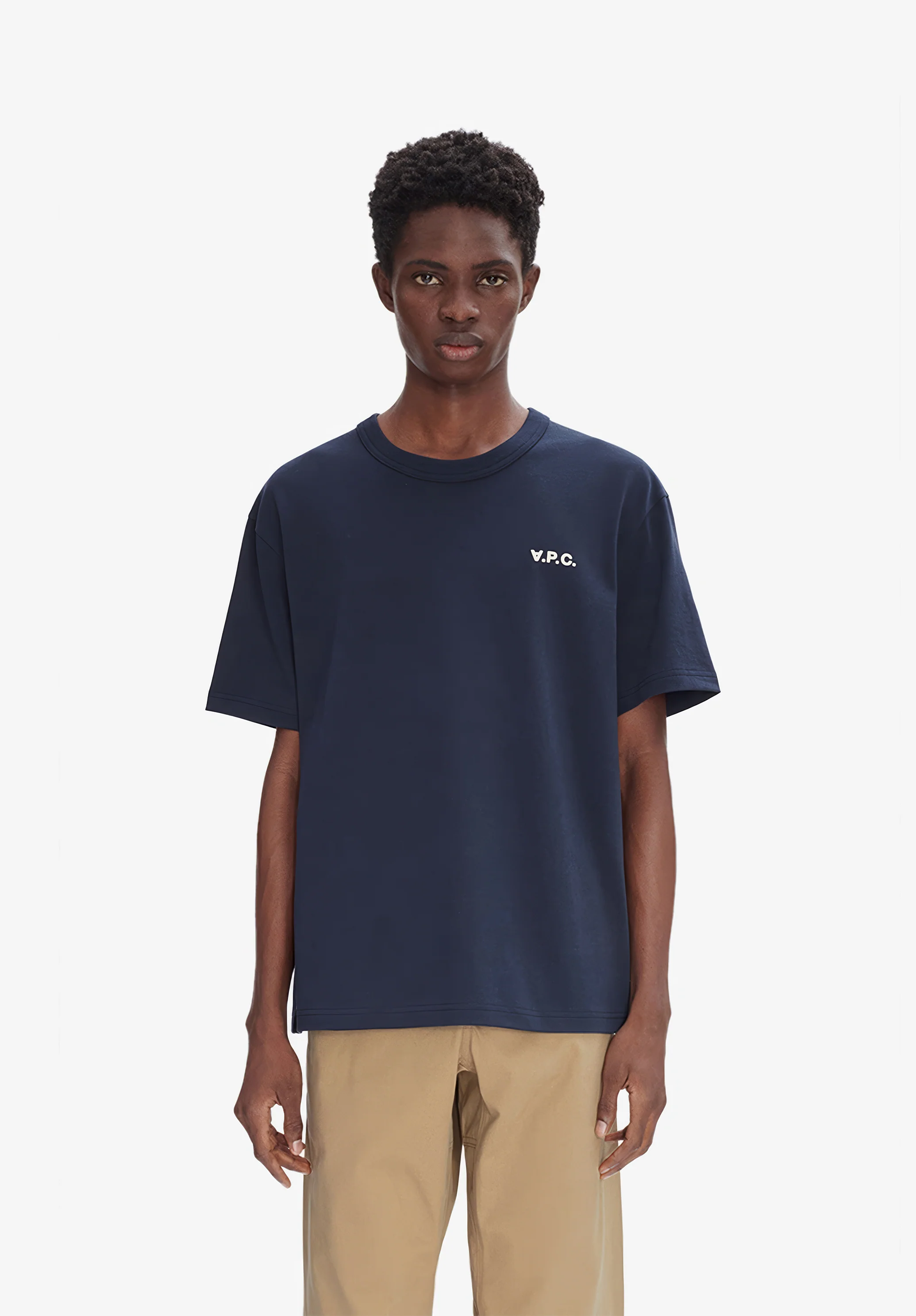 t-shirt boxy petit vpc - Dark navy/ecru