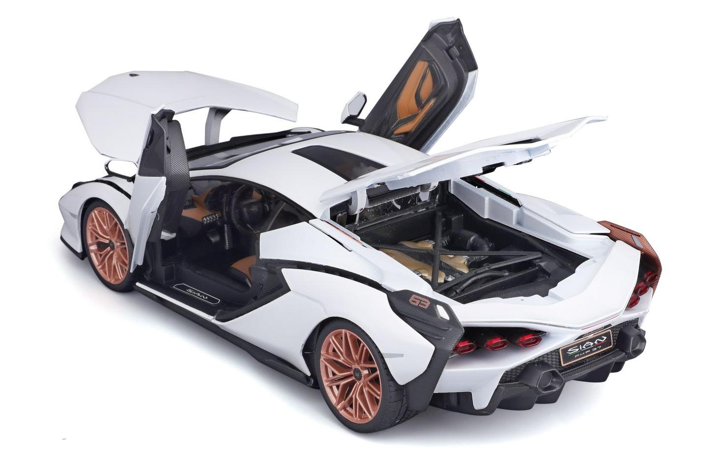 Lamborghini Sian FKP 37 Weiss 1:18Sammlermodell im Massstab 1:18