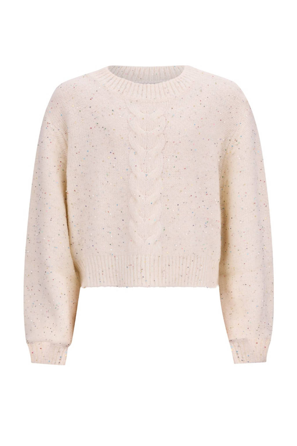 Retour Jeans gebreide trui ecru glitter