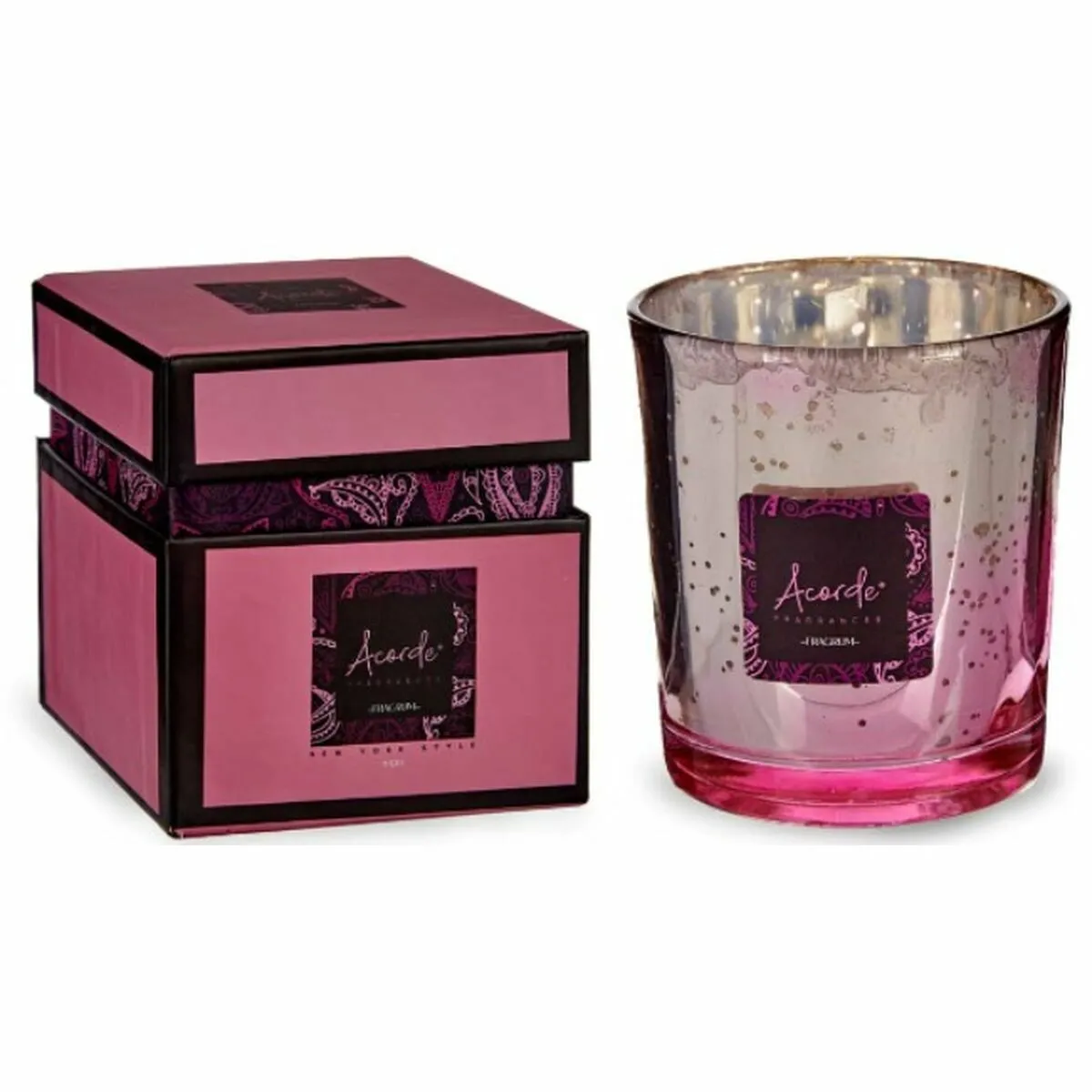 Acorde Bougies Parfumées Crème Fraise - Lot de 8