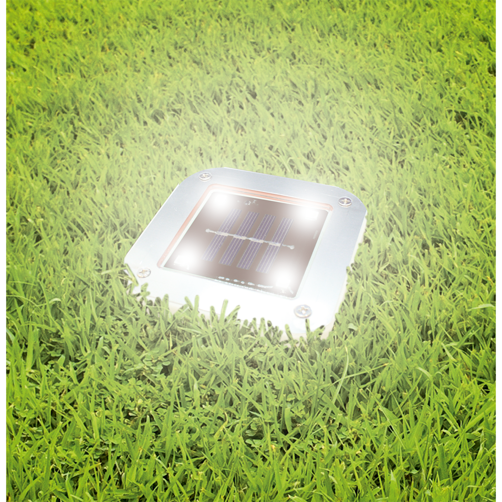 (4er Set) 4 LED's Solar Lights Outdoor Lampe Gartenleuchte Dimmbare Wegbeleuchtung mit Erdspiess IP44 (VVAVACIND0415) - Kaltweiss