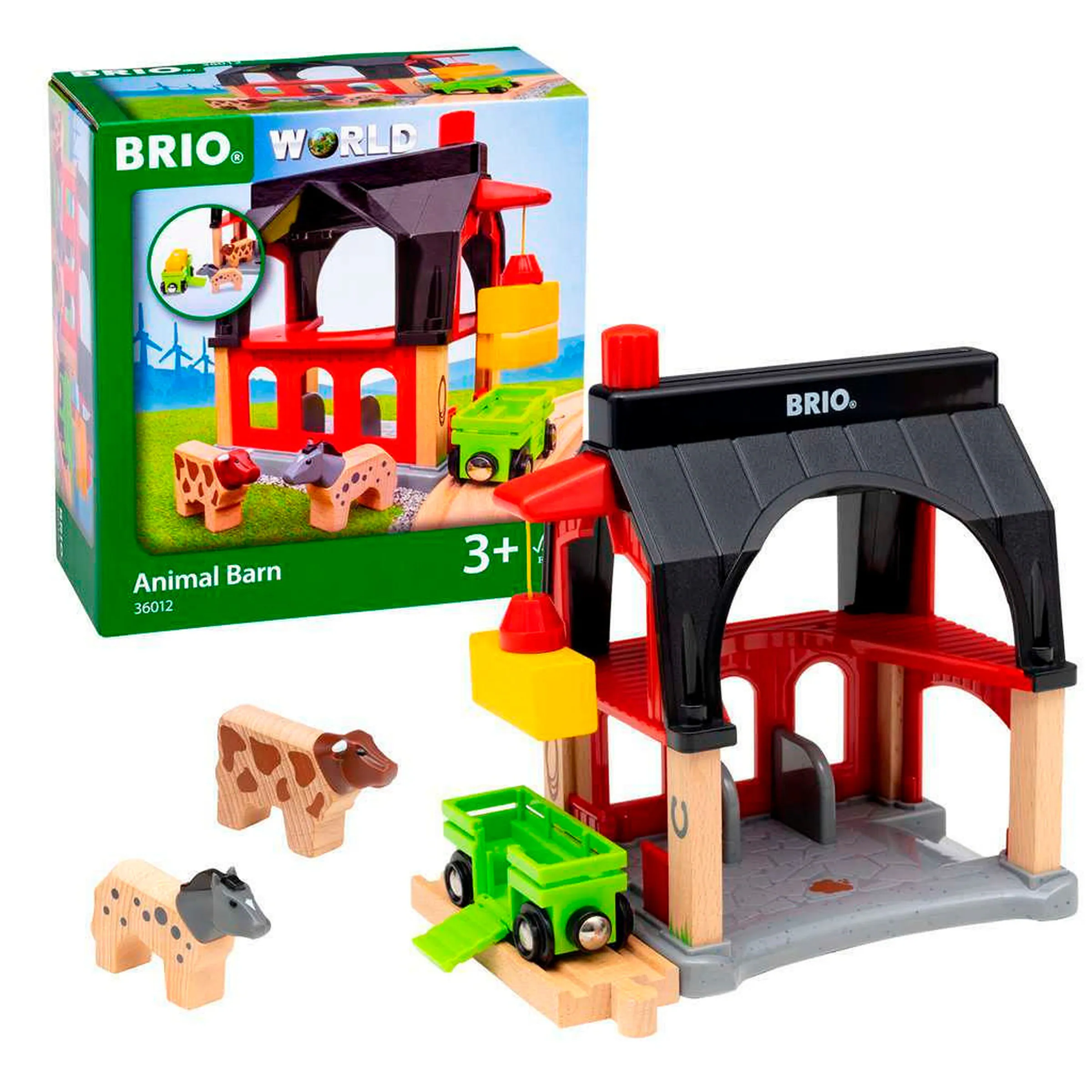 BRIO Tierscheune mit Heuwaggon