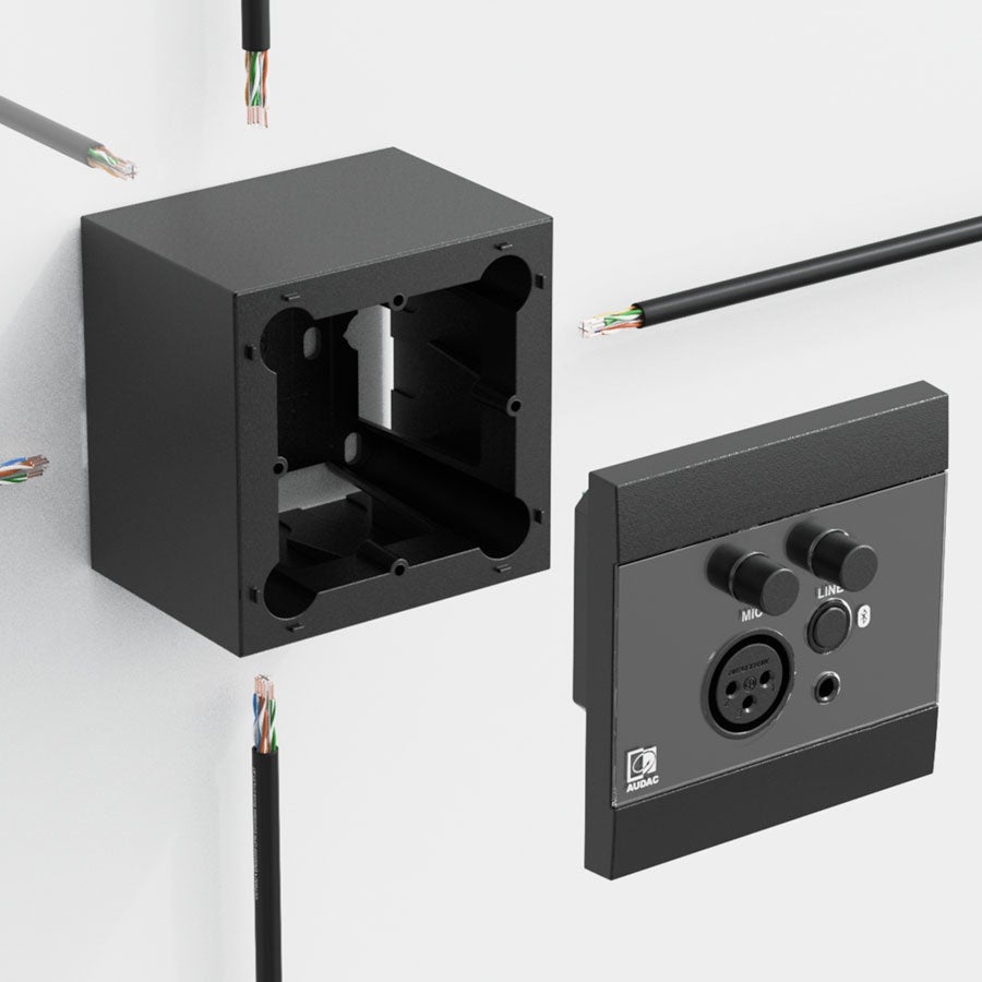Audac WB200/SB opbouwdoos zwart voor WP2xx & DWP serie