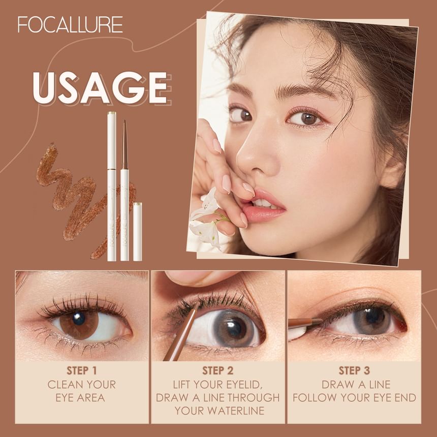FOCALLURE - Nieuwe perfect gedefinieerde gel eyeliner - 3 kleuren