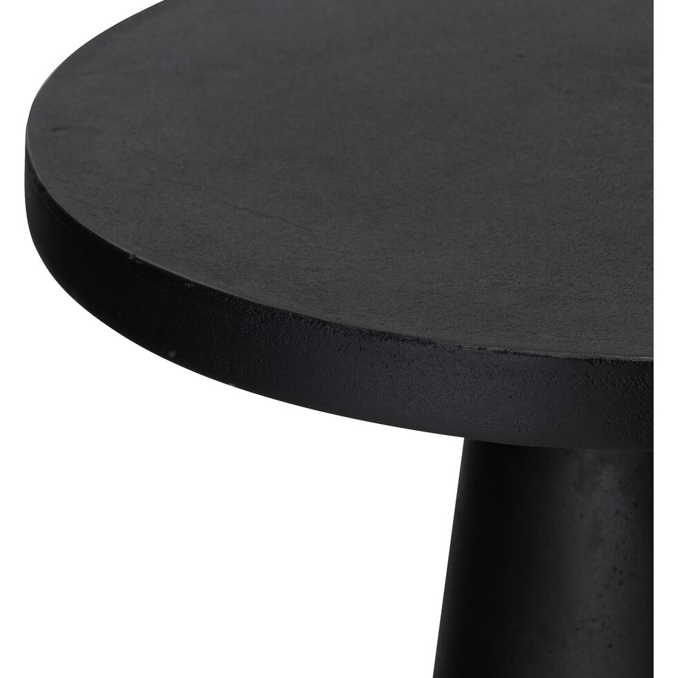 JAMUI Bout de canapé en aluminium - noir D51xH60cm