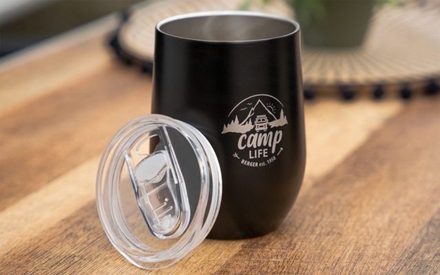 Camplife Edelstahl Thermo-Trinkbecher mit Deckel 360 ml