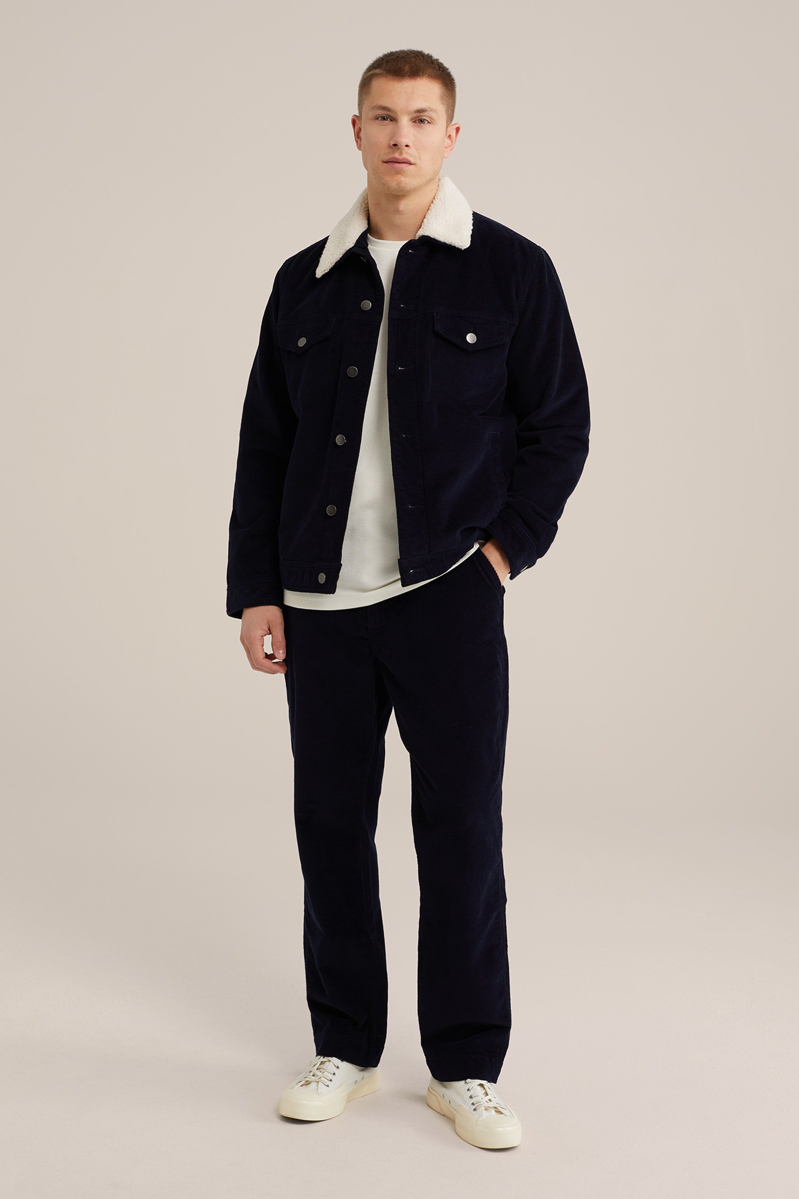 corduroy jack WE Fashion Donkerblauw