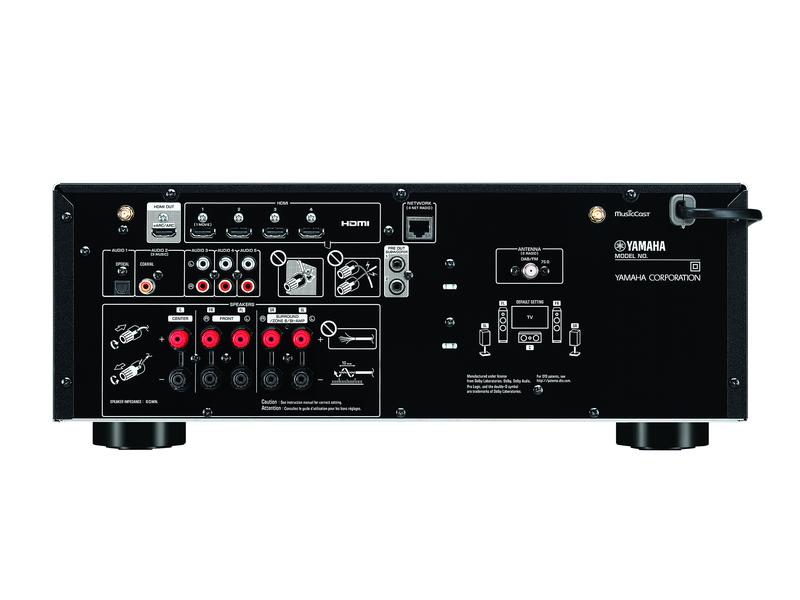 Yamaha AV-Receiver RX-V4A Schwarz 5.2 AV-Receiver mit 80 W (6 ohms, 0.06% THD)
