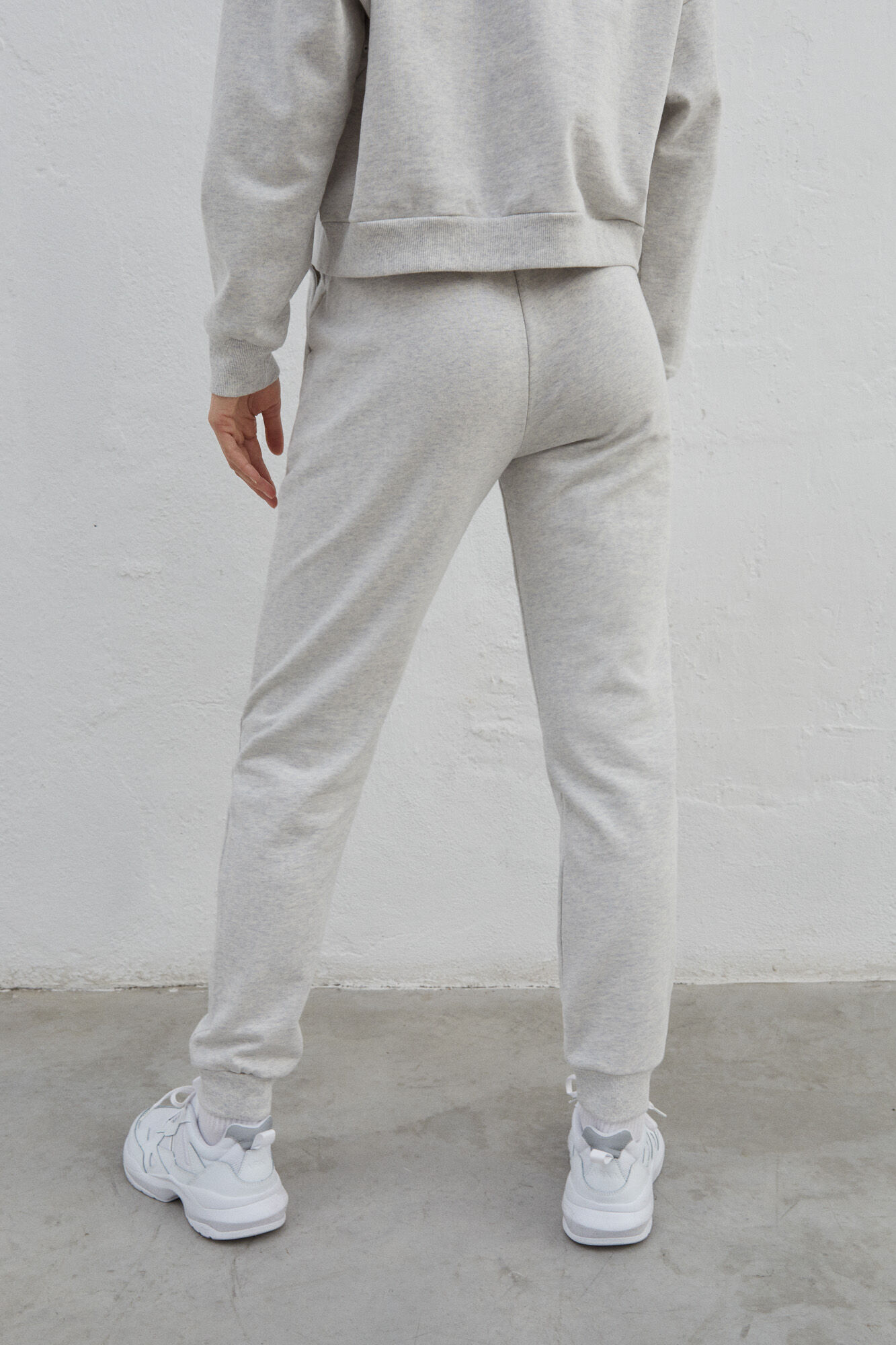 Calça jogger 100% algodão, cinza - cinza