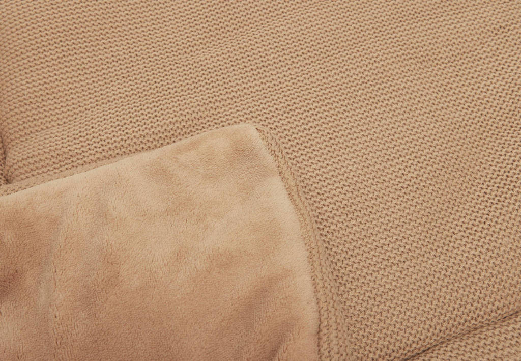 reversible boxkleed 80x100cm Basic Knit Biscuit