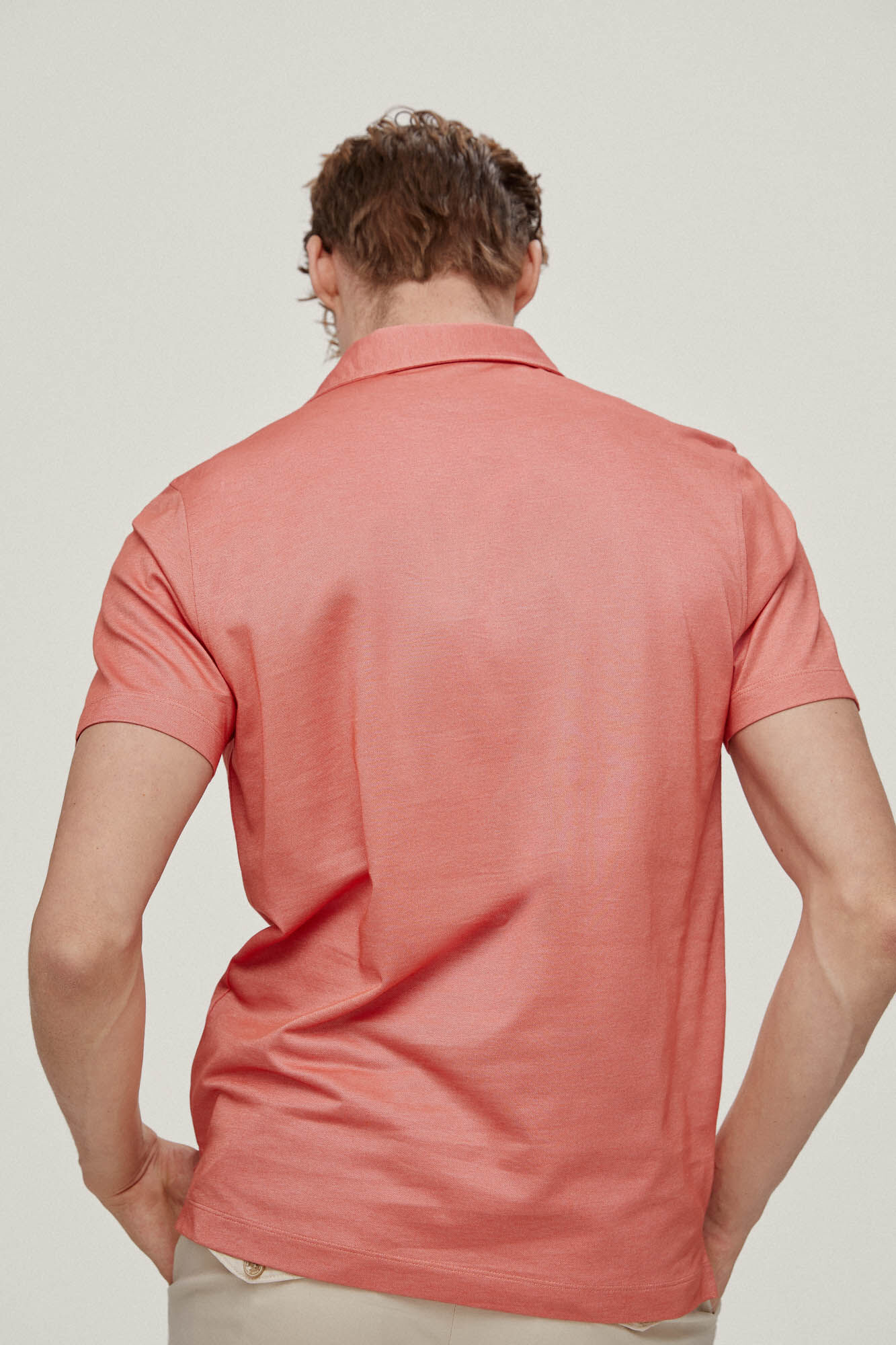 Camisa polo Oxford piqué - Coral