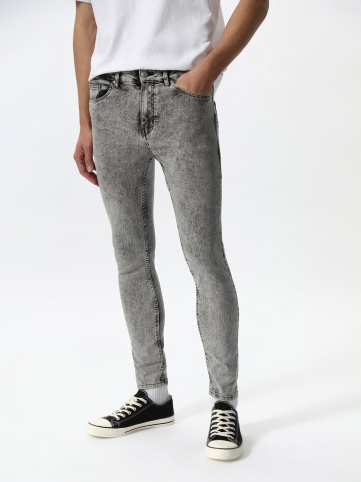 Calça jeans super skinny - Cinza claro