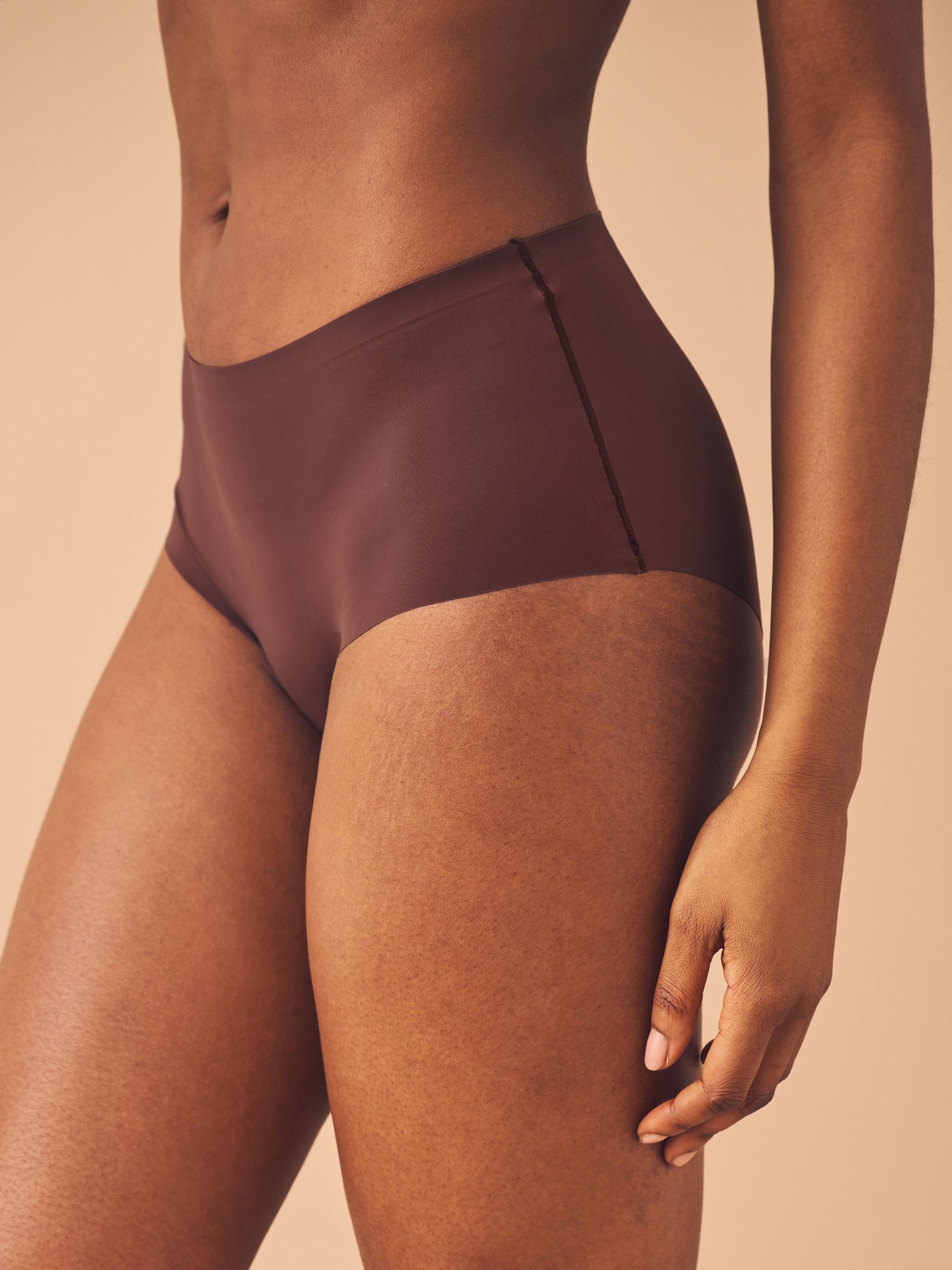 Zwart/Praline Huidskleur/Chocolade Huidskleur - Geen zichtbare onderbroeklijn comfortabele slips verpakking van 3