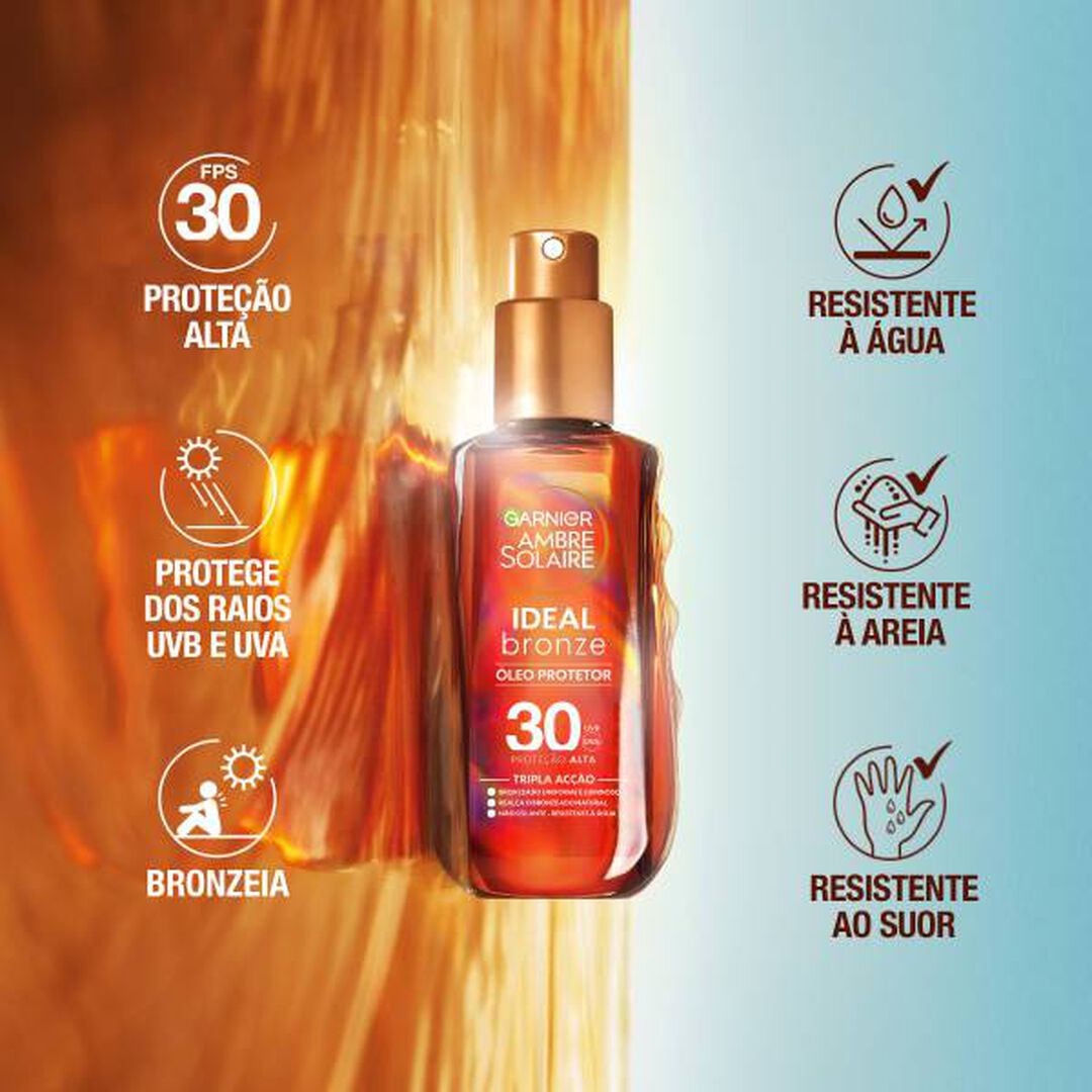 AMBRE SOLAIRE Óleo Protetor Ideal Bronze FPS30 - 150ml