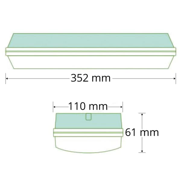 Nødbelysning 6 watt utenpåliggende nødlampe