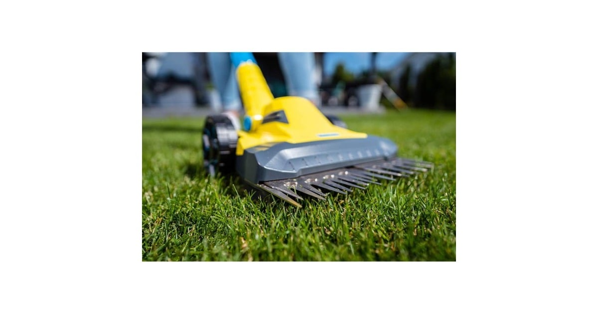 GloriaFineCut 18V compacte grasmaaier  (Geel, Accu en lader niet inbegrepen, POWER FOR ALL)