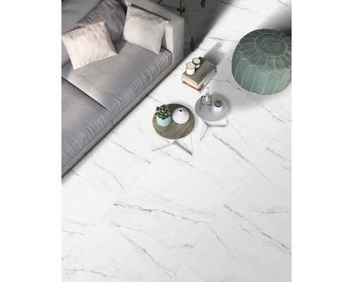 Porseleinen wand- en vloertegel Verona blanco 60 x 60 cm