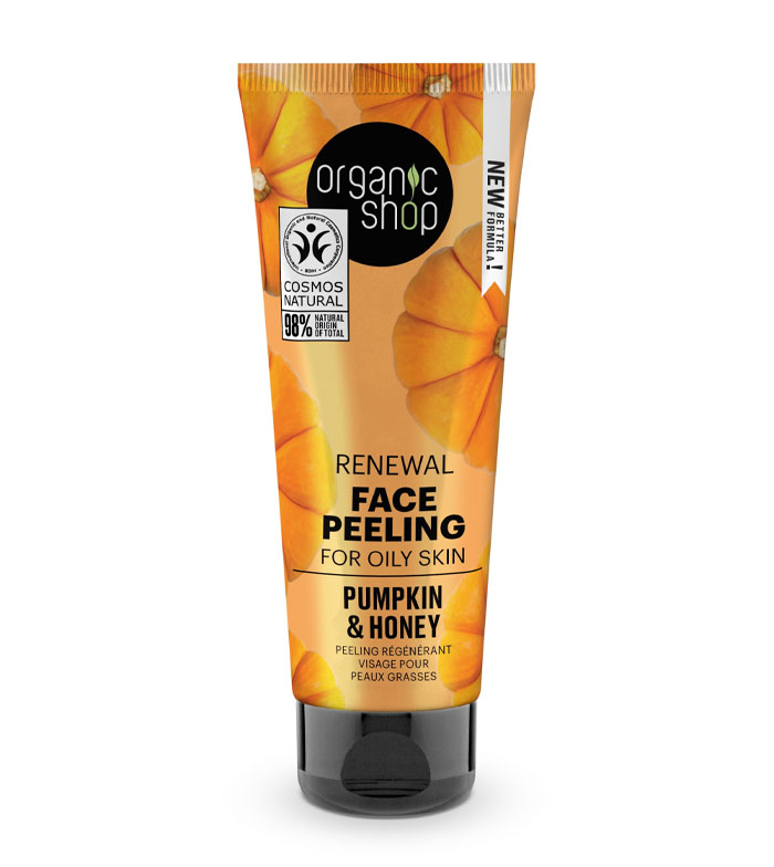 Organic Shop - Esfoliante facial renovador para pele oleosa - Abóbora e Mel