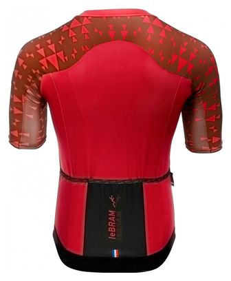 Maillot Manches Courtes LeBram Loze Rouge Coupe Aero