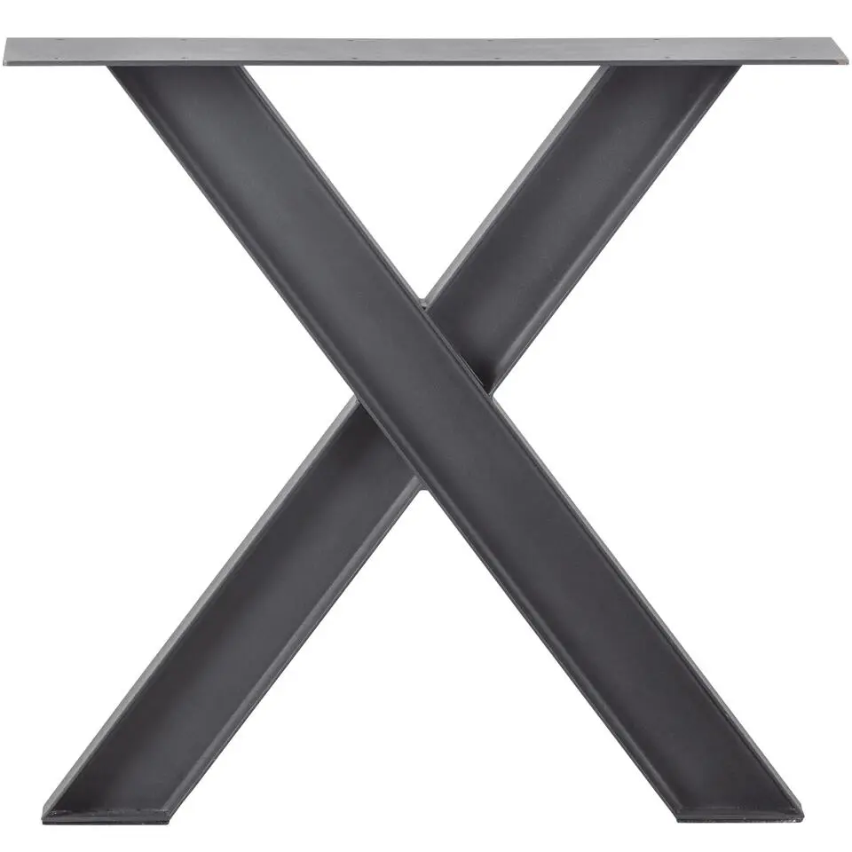 WOOOD Tablo Industrial X-poot 1 stuks - Metaal - Zwart - 72x79x10