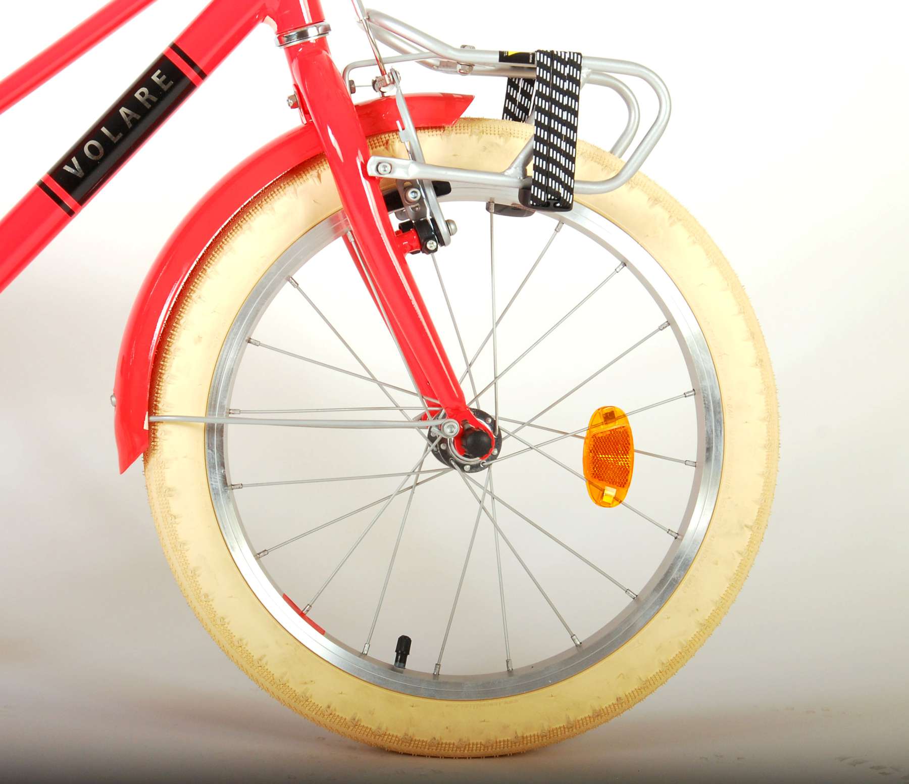 TPFSports Melody Kinderfahrrad - Mädchen - 18 Zoll - 2 Handbremsen - Beige