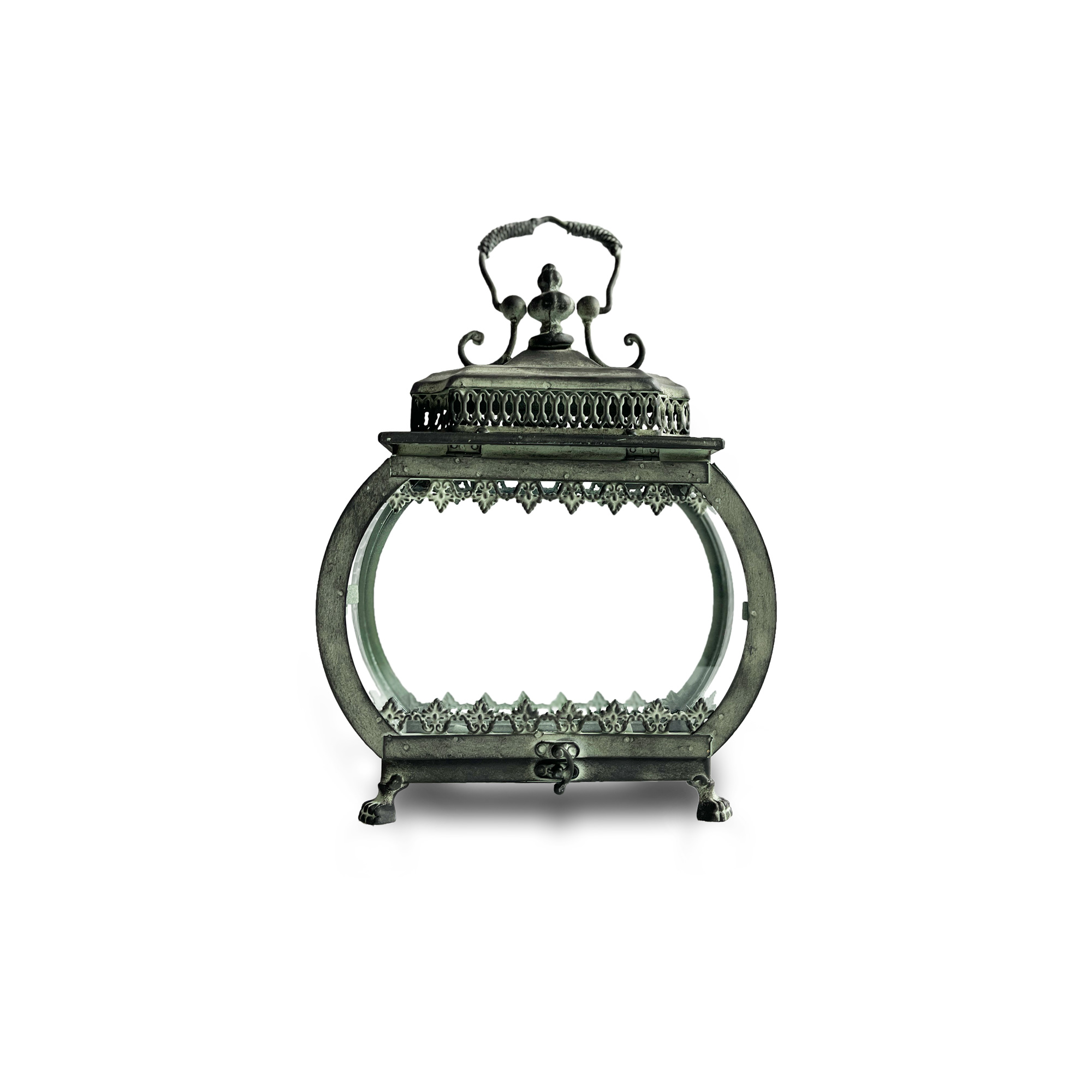 Laterne 'Henriette', aus Metall und Glas, H 30,5 cm, B 24 cm, L 10 cm von fischer's lagerhaus