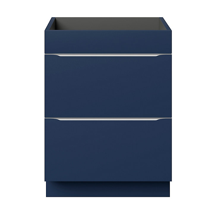 Meuble sous vasque à poser GoodHome Imandra bleu nuit mat L. 60 x H. 82 x P. 45 cm