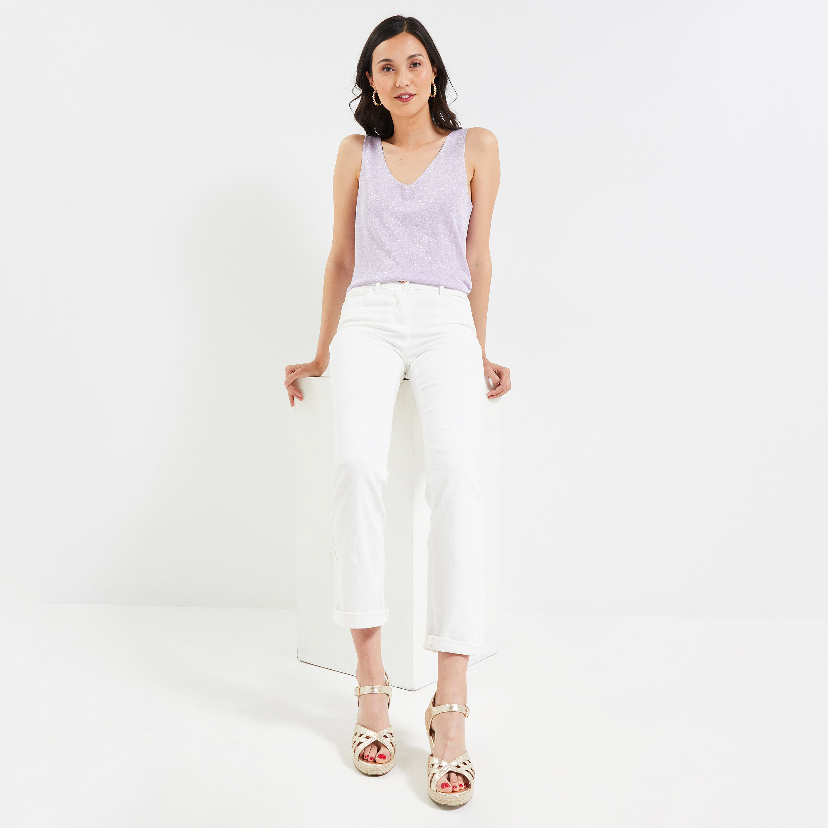Débardeur lurex femme - VIOLET