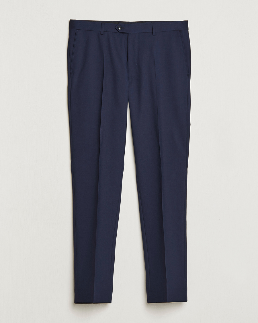 Oscar Jacobson Denz Wool Trousers Blue