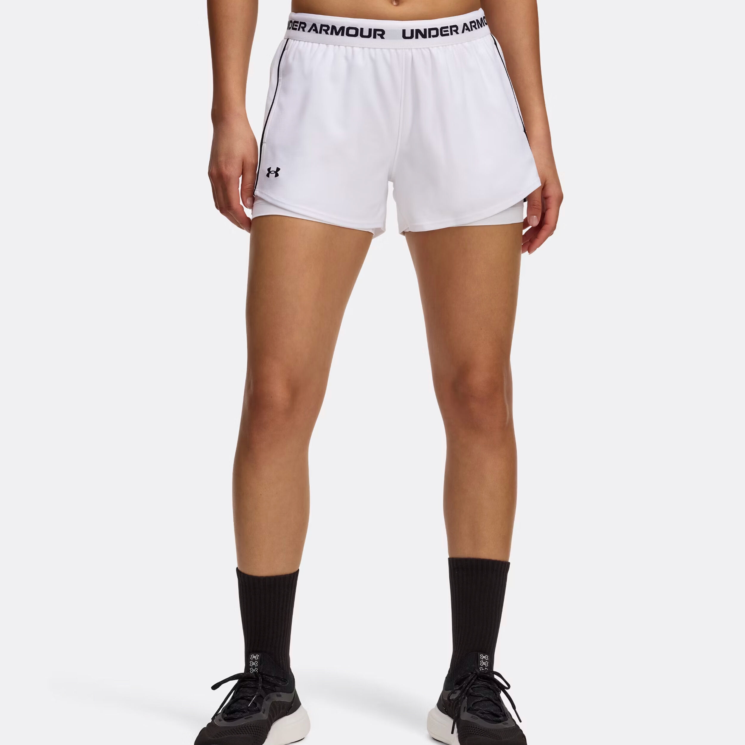 Under Armour Tech Play Up 2in1 Short Avec Poche-balles Femmes - Blanc