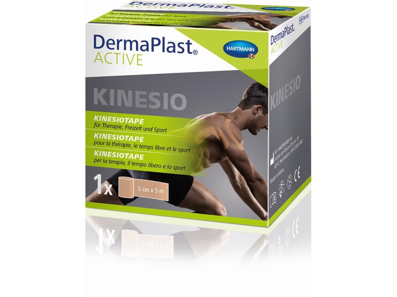 DermaPlast Active Kinesiotape beige 5 cm x 5 m Hautfarbiges Kinesiotape