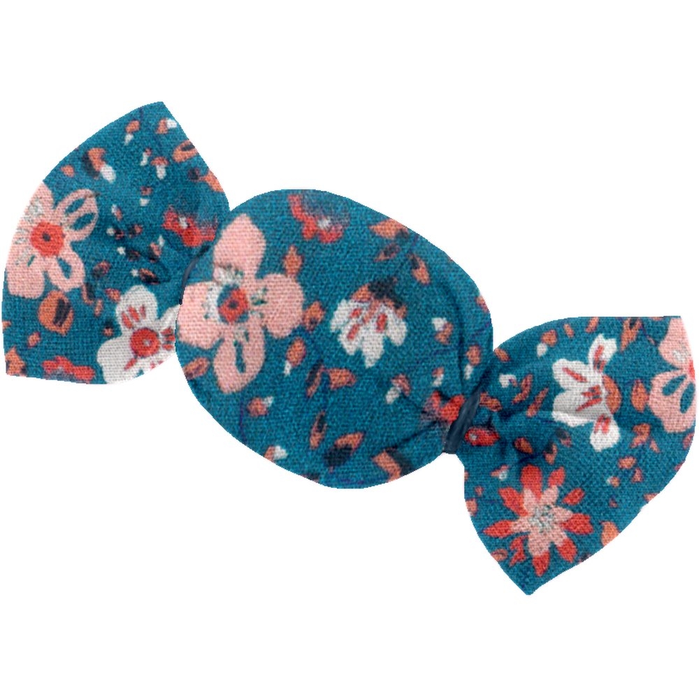 Petite Barrette Mini Bonbon Fleuri Nude Ardoise