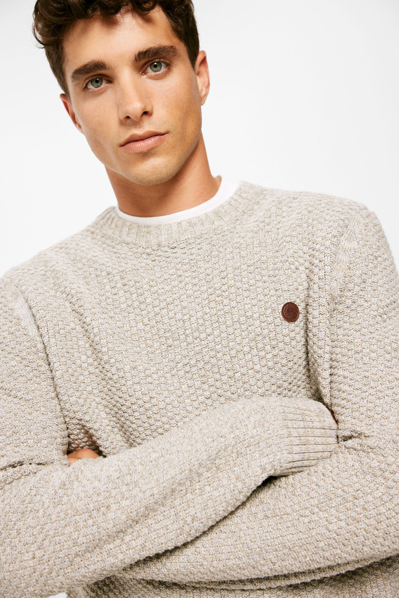 camisa texturizada sofisticada