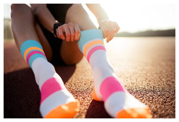 Chaussettes Incylence Ultralight Tracks Bleu/Rose
