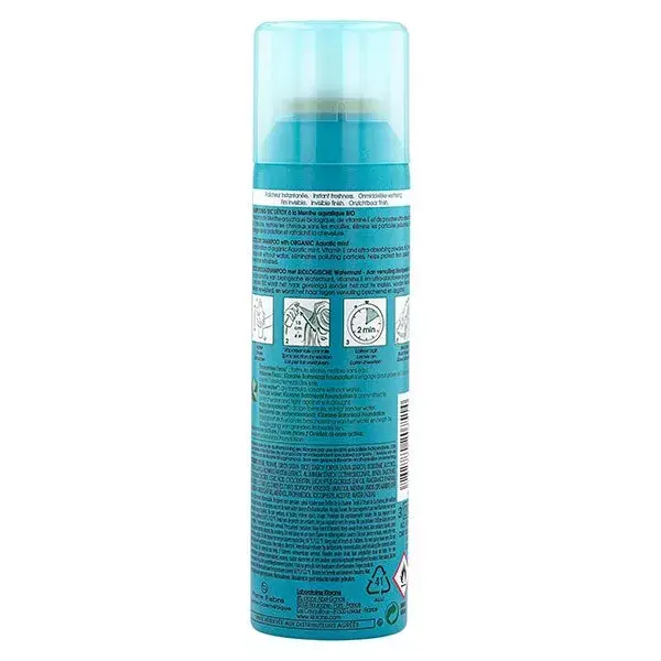 Shampoo a seco antipoluição Klorane Aquatic Mint Detox, pacote com 2 unidades de 150ml