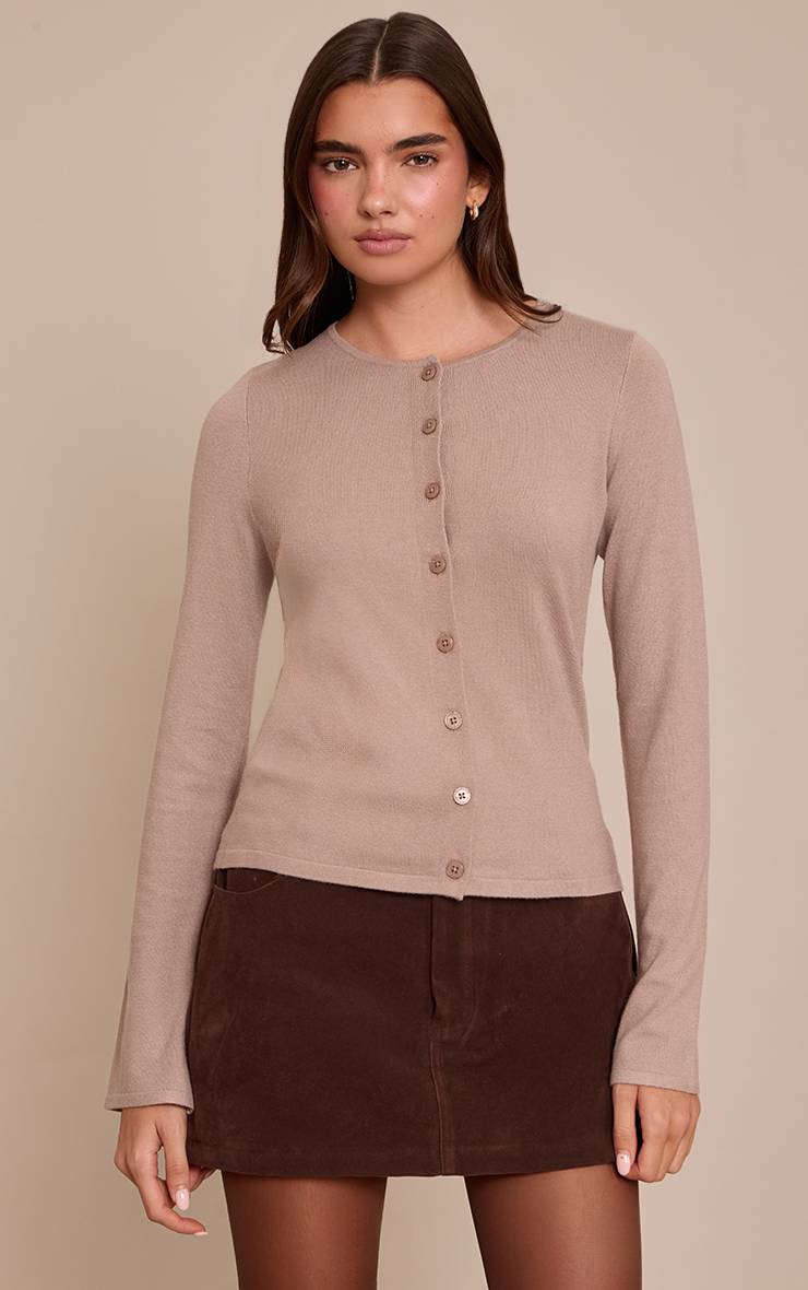 Champignon Cardigan En Maille Fine Boutonné