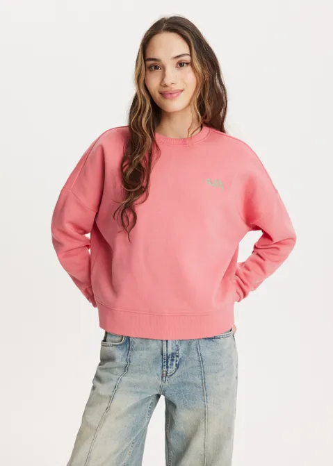 Sweater met print holiday roze (ROS.M)