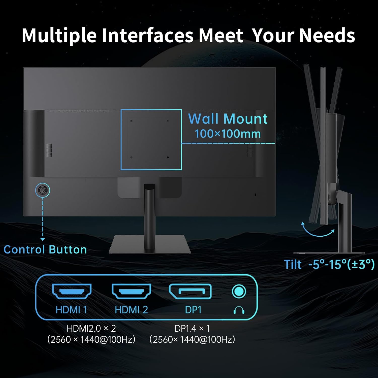 KTC 32 inch 2K Computer Monitor, IPS 1440p Monitor with Ultra-Thin Bezels, HDR10, Freesync/G-Sync, HDMI/DP Ports, Tilt Adjustable, Eyecare, Ideal for Business, Office, and Casual Gaming