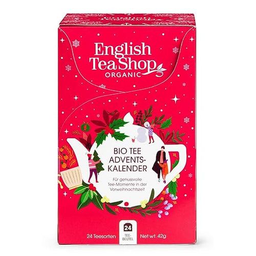 English Tea Shop Germany Adventskalender - Rot - 24 einzeln verpackte BIO-Tees
