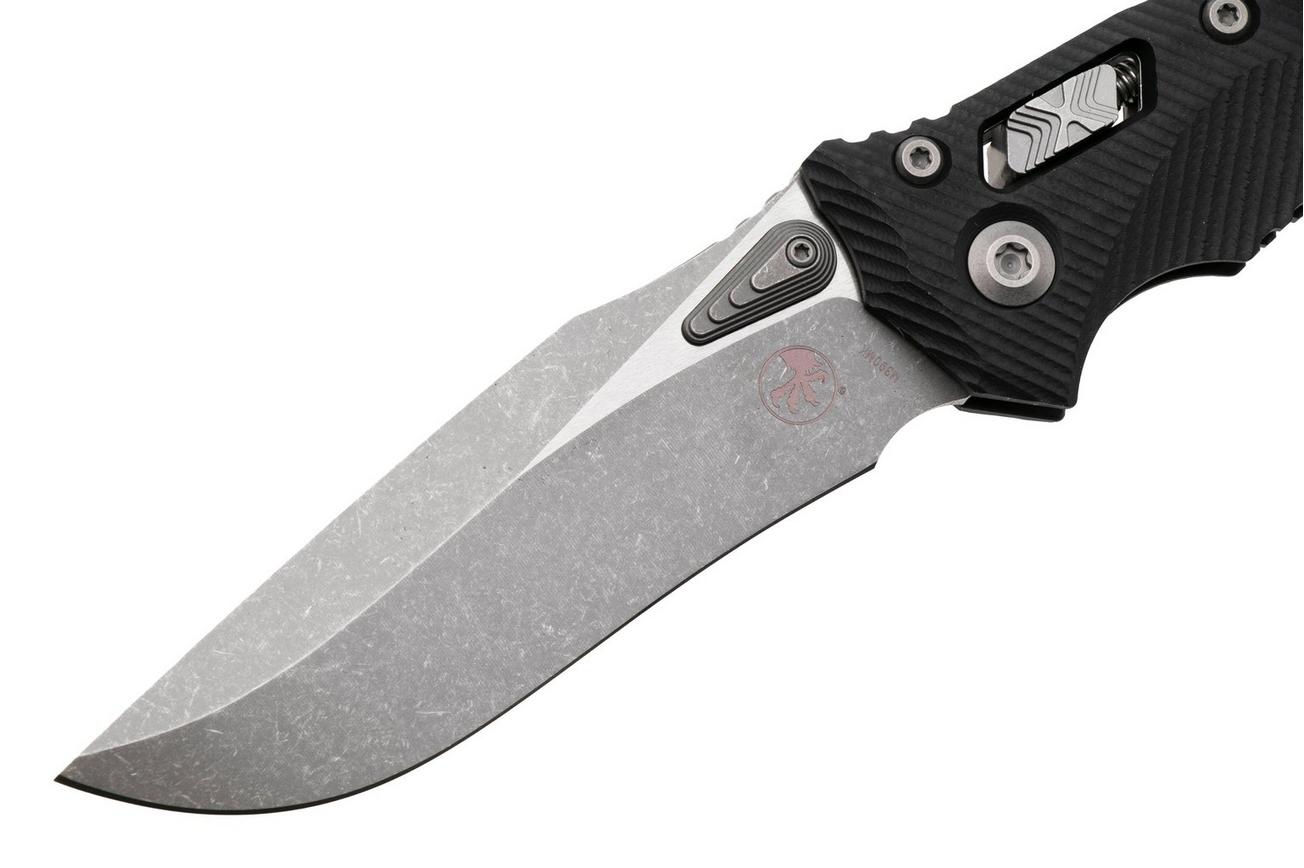 Microtech Amphibian 137RL-10APFLGTBK, Apocalyptic Stonewashed M390MK, Fluted Black G10 zakmes