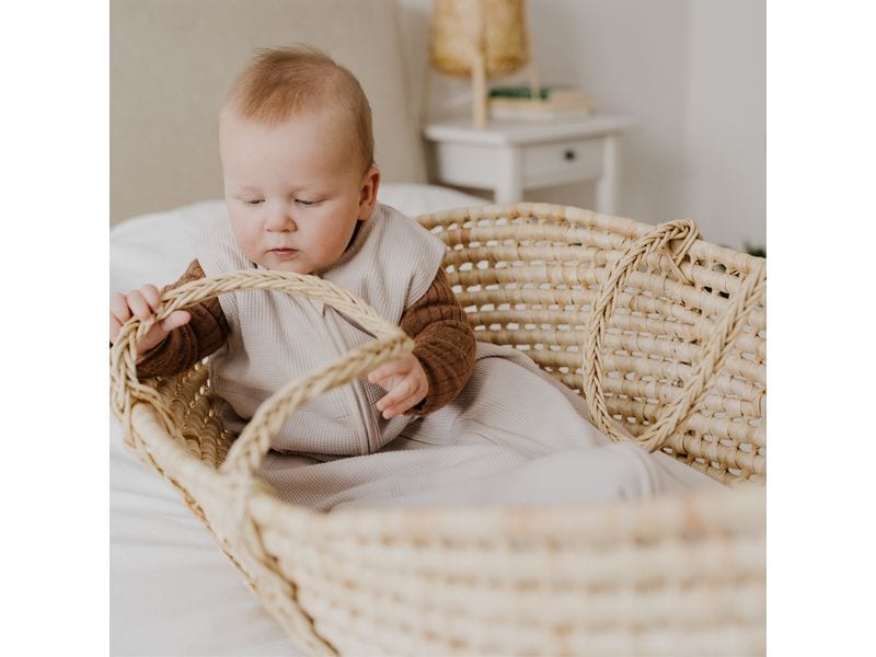 emma & noah Baby-Sommerschlafsack Essential Beige 60 cm Sommerschlafsack für Babys