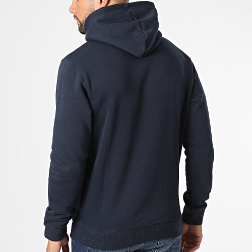 Sweat Col Zippé Capuche 217930 Bleu Marine