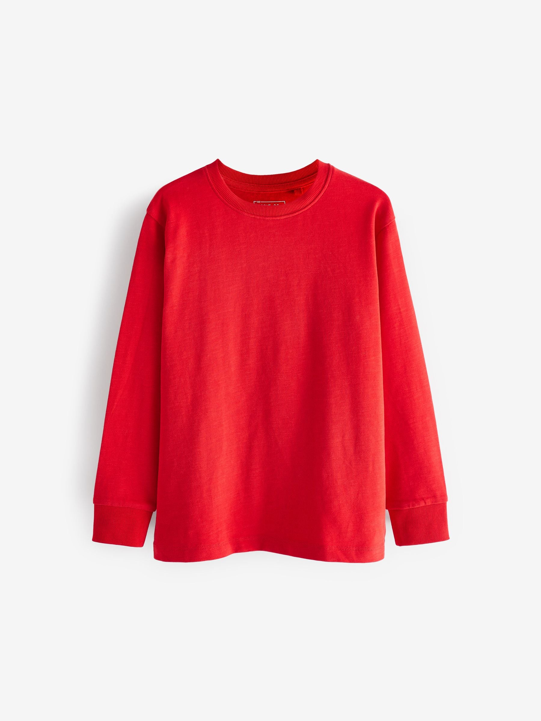 Rood - Behaaglijk T-shirt met lange mouwen (3-16 jr)
