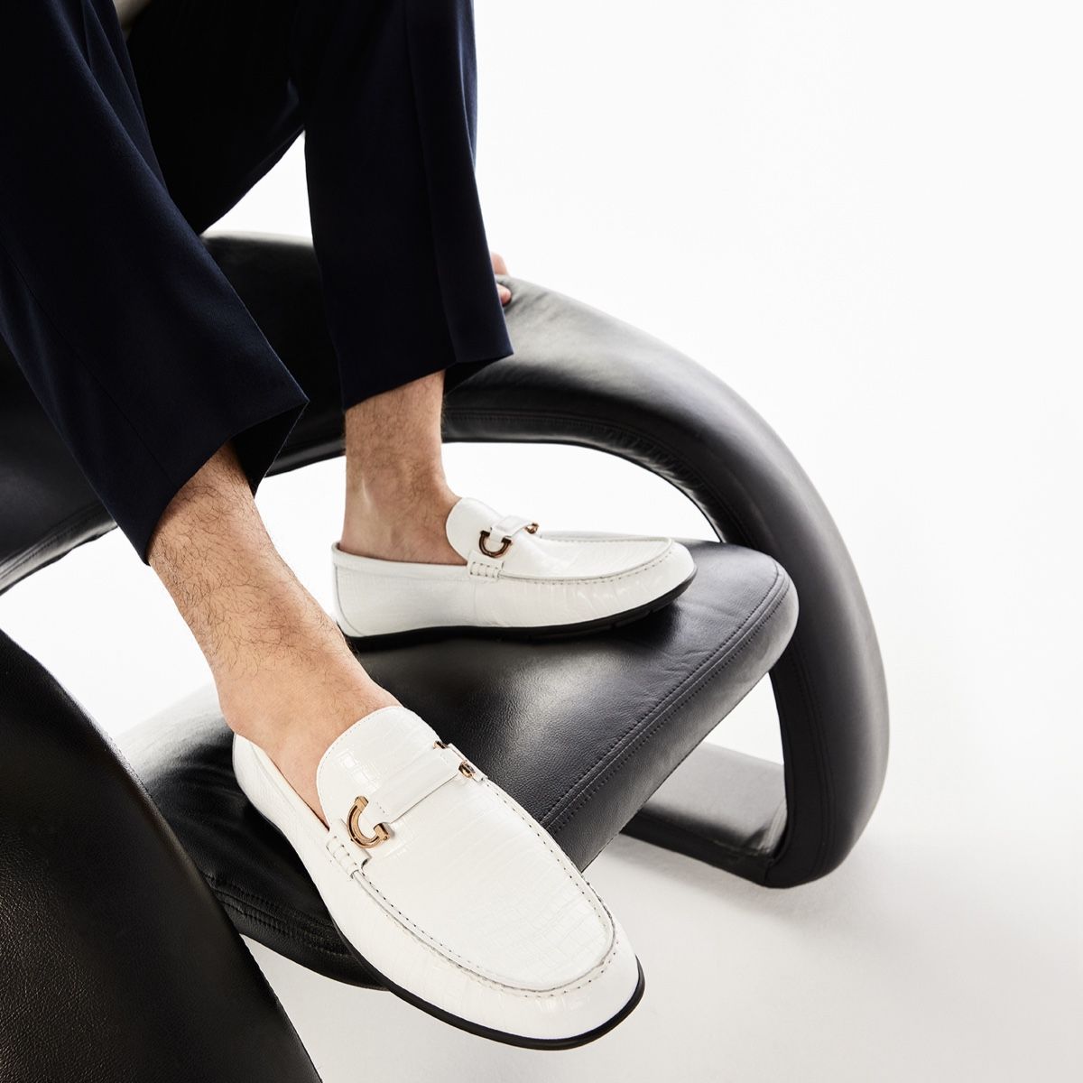 Klaus White Men Loafers & Slip-Ons